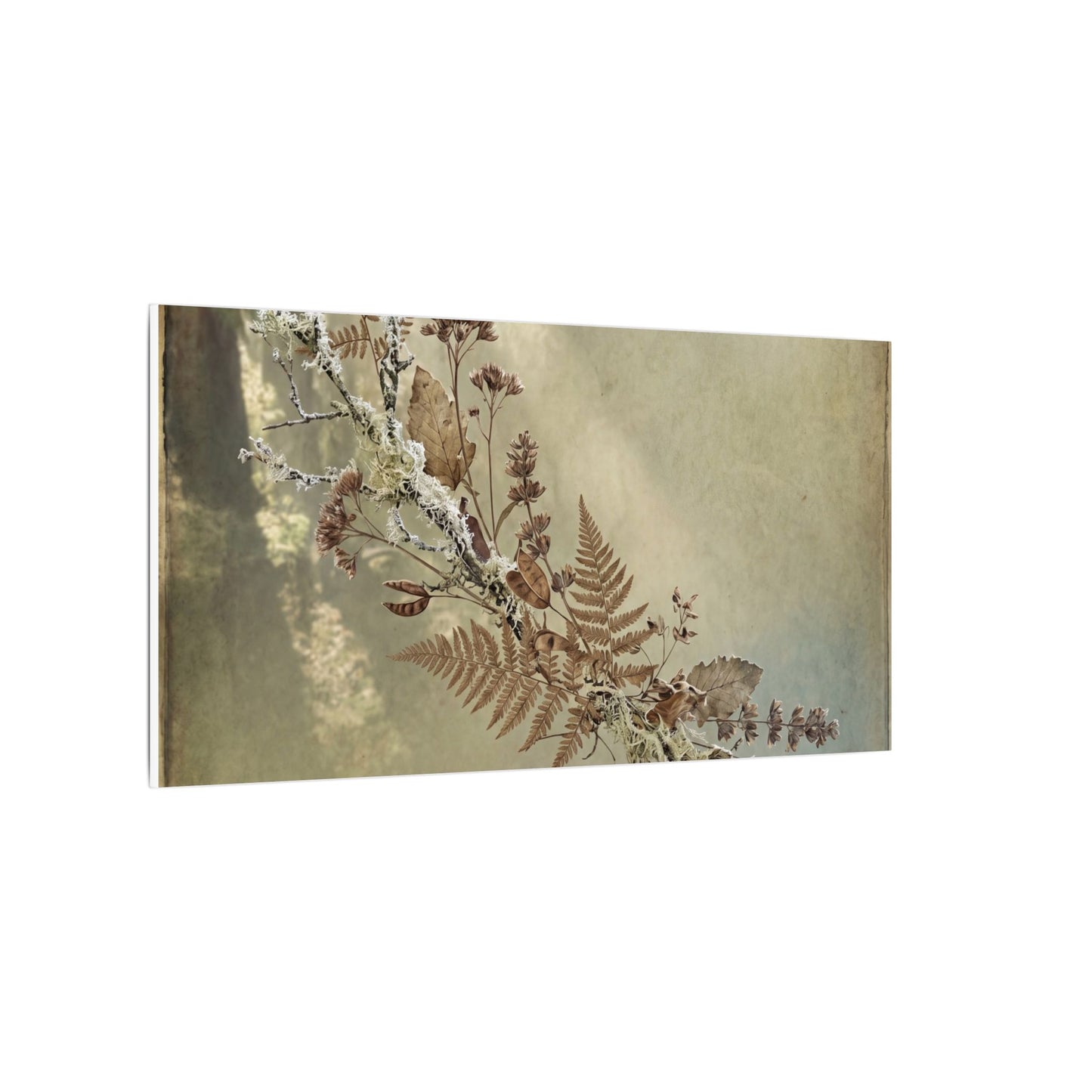 Winter Dried Flowers Forest Whimsy Canvas Art | Earthy Decor