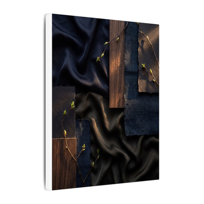 Silk Drape Spring Canvas Art | Dark Japandi Moody Design