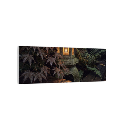 Moody Moonlit Garden Canvas Art - Shadow Zen Dark Japandi