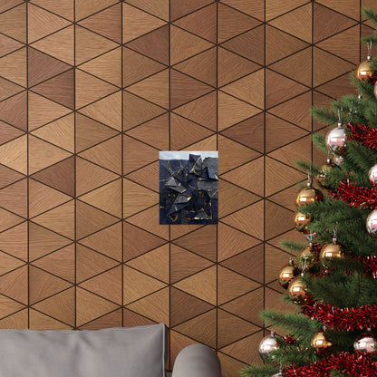 Paper Fold Crackle Gold Wall Art Print | Philosophical Kintsugi Art