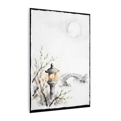 Moonlit Garden Spring Canvas Art | Zen Contemplative Design