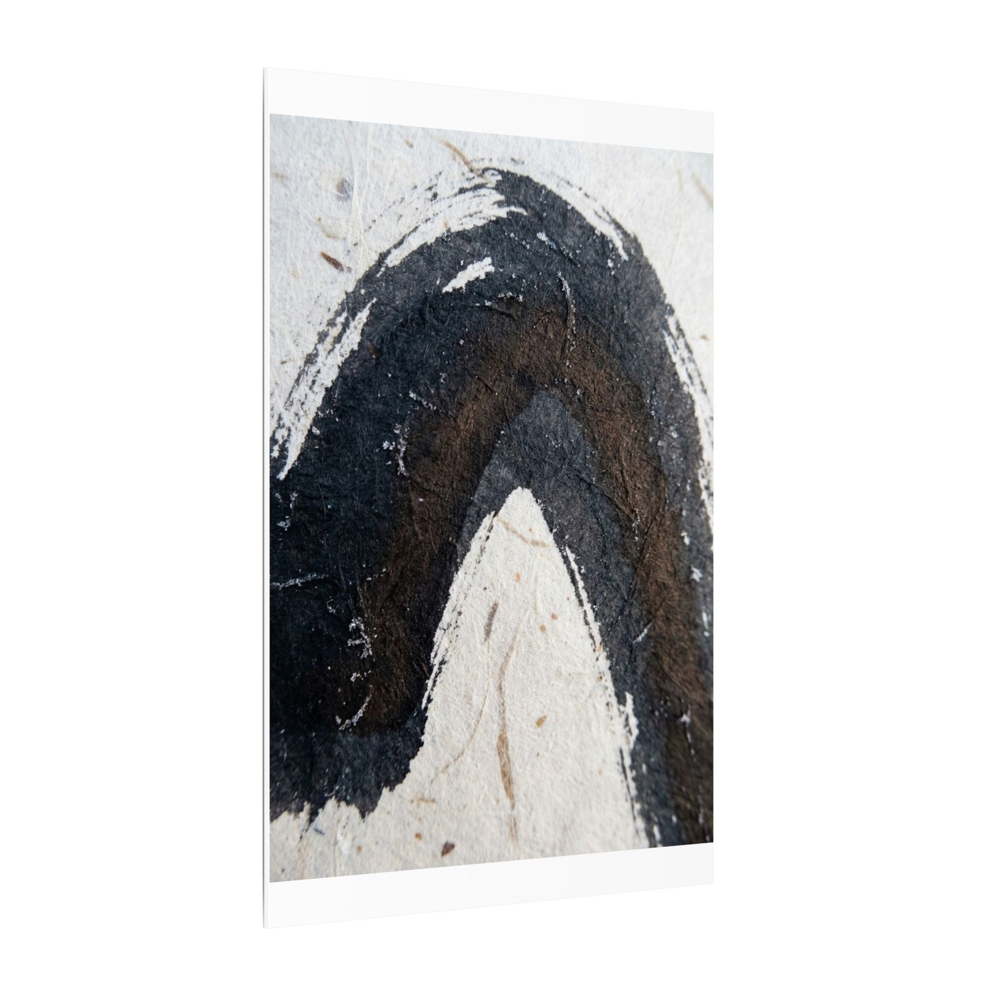 Moody Ink Brushstroke Canvas Art - Moody Minimal Dark Japandi