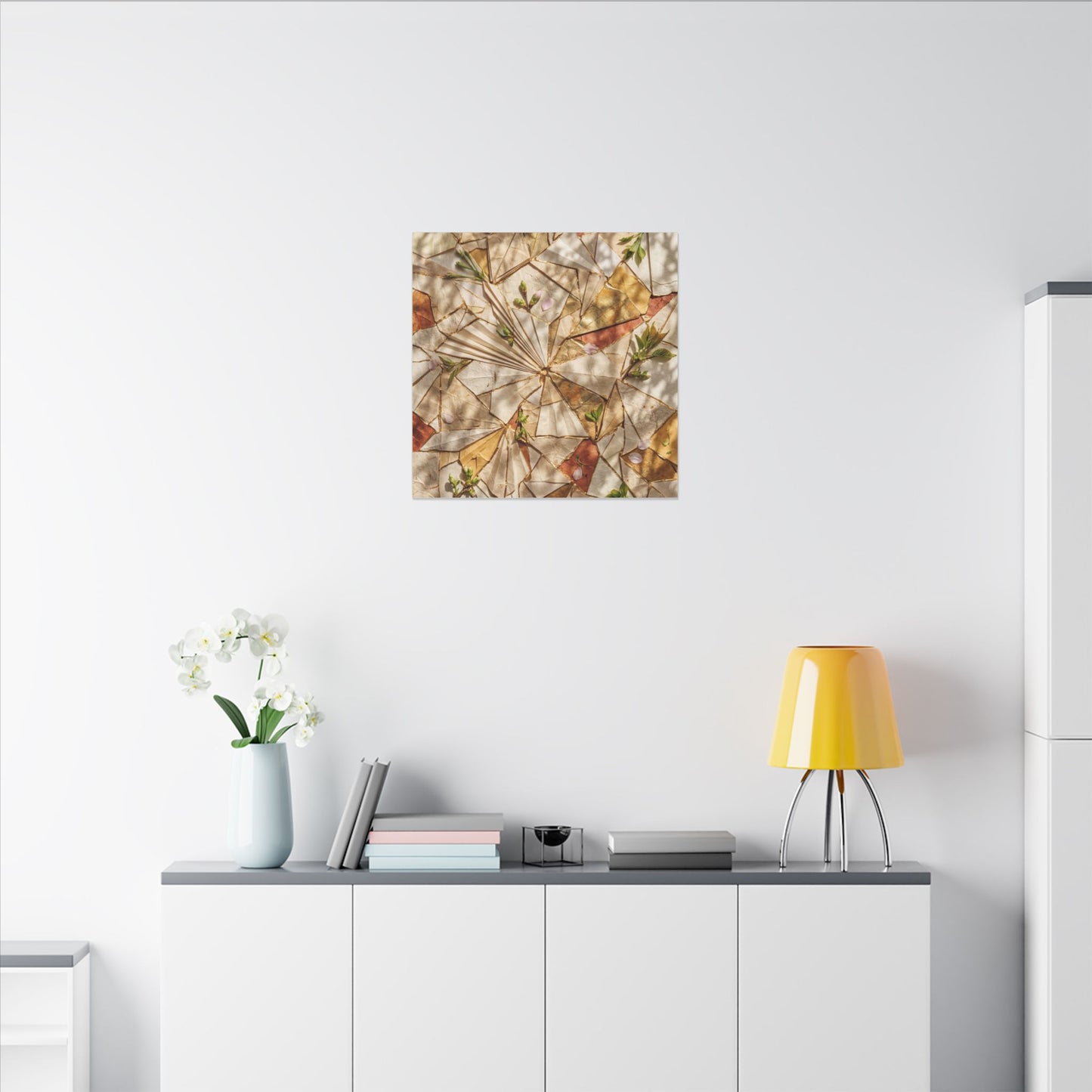 Resilient Paper Fold Canvas Art - Gold Repair Kintsugi