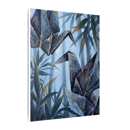 Paper Fold Canvas Art | Summer Kintsugi Crackle Gold Art