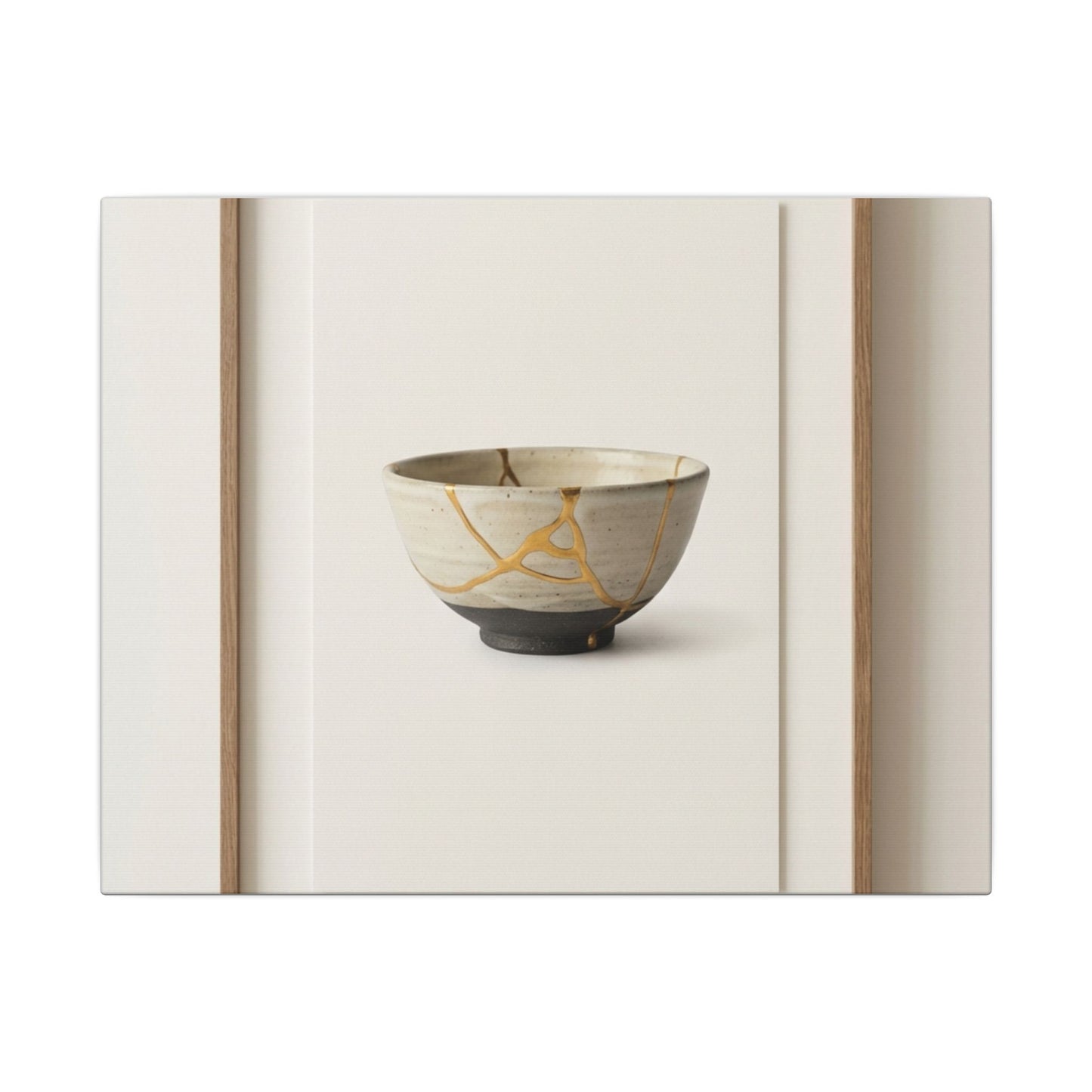 Kintsugi Charcoal Canvas Art