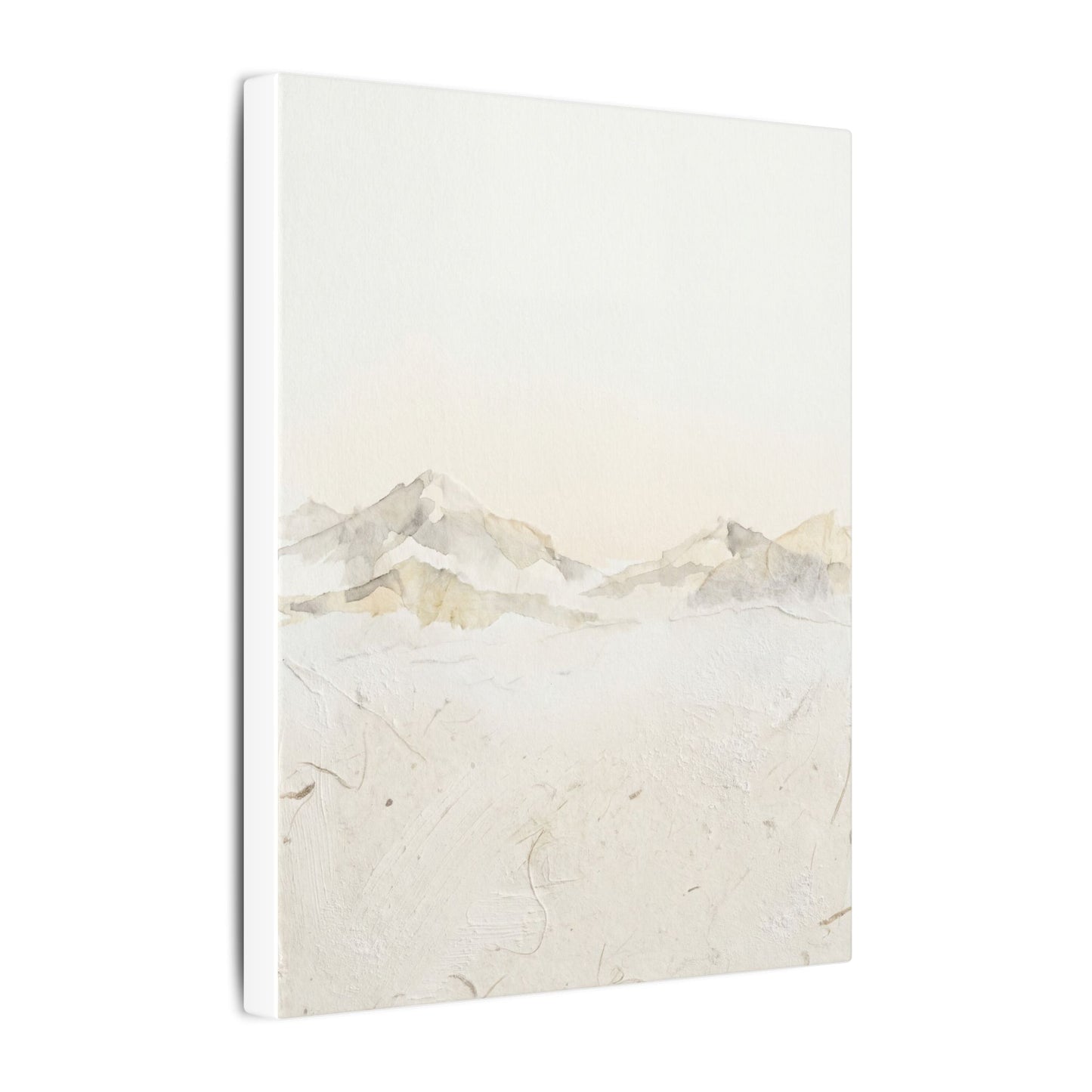 Mountain Mist Winter Canvas Art | Japandi Warm Design