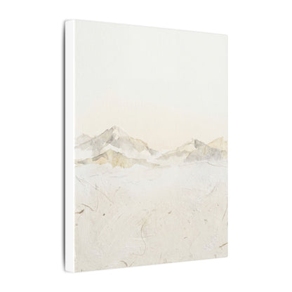 Mountain Mist Winter Canvas Art | Japandi Warm Design