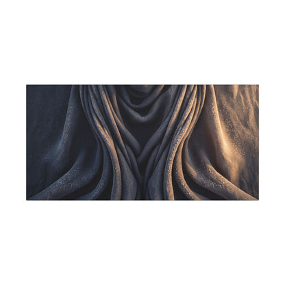 Moody Silk Drape Canvas Art - Shadow Zen Dark Japandi