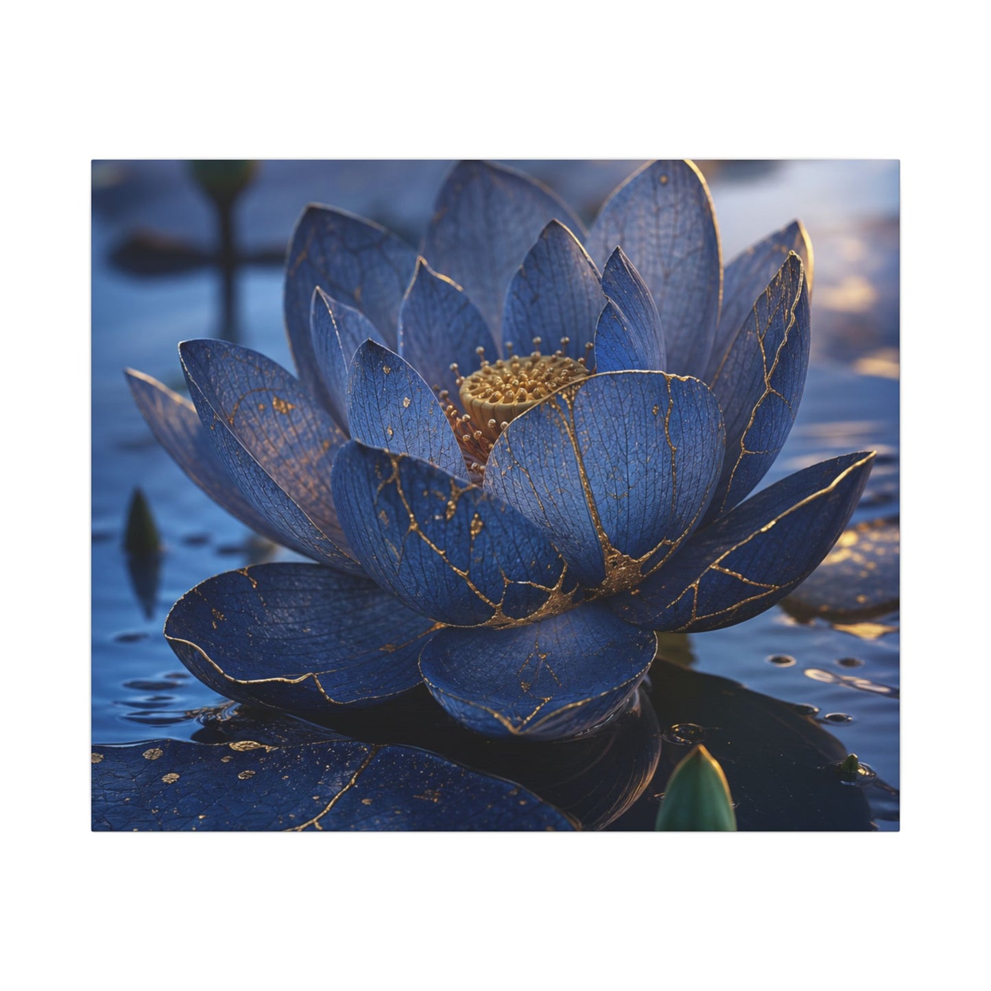Kintsugi Lotus Flower in Dawn | Broken Beauty Canvas Art