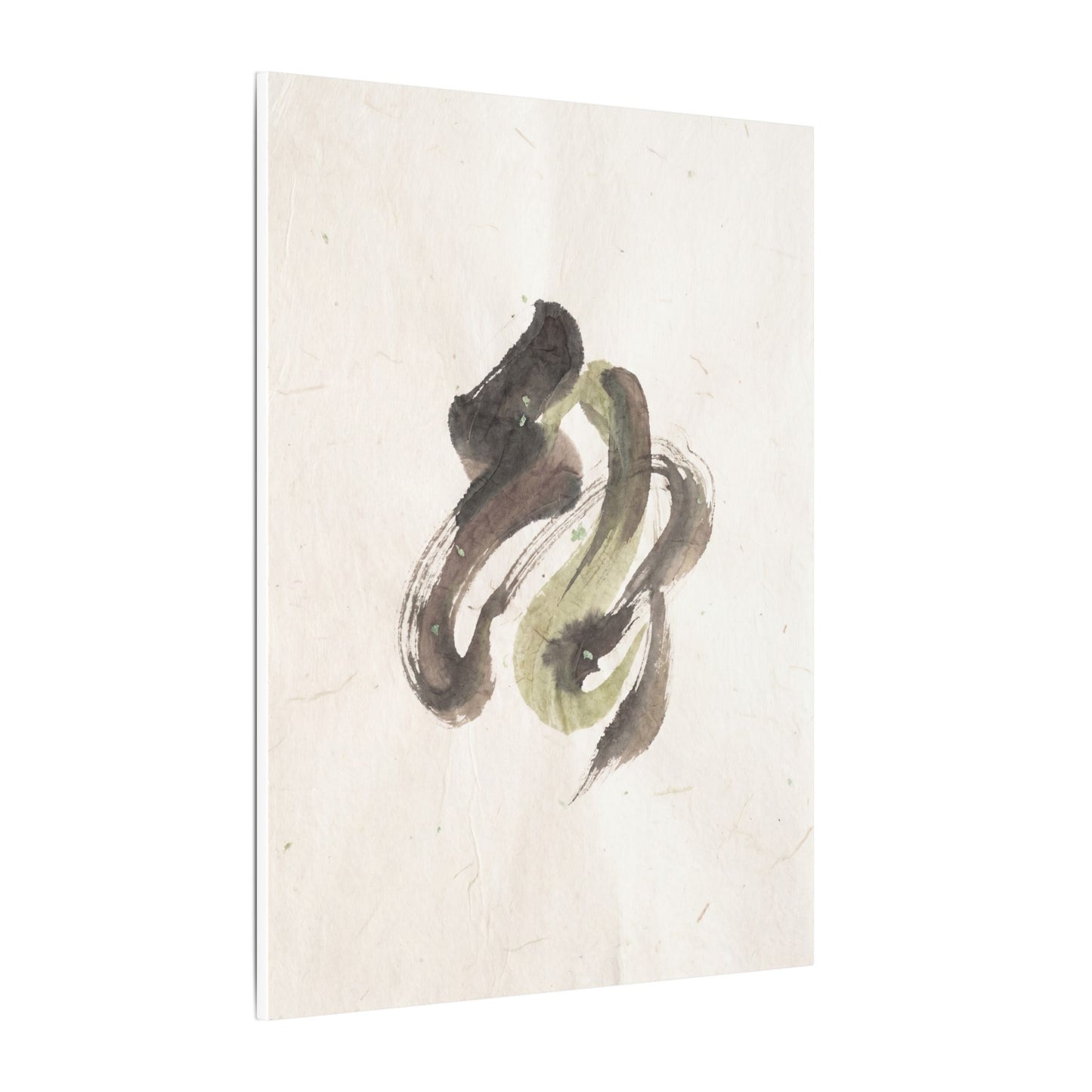Ink Brushstroke Canvas Art | Spring Japandi Japanese Pattern Art