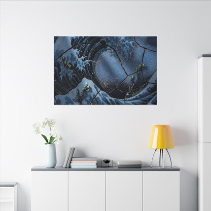 Ocean Wave Spring Canvas Art | Kintsugi Artful Design