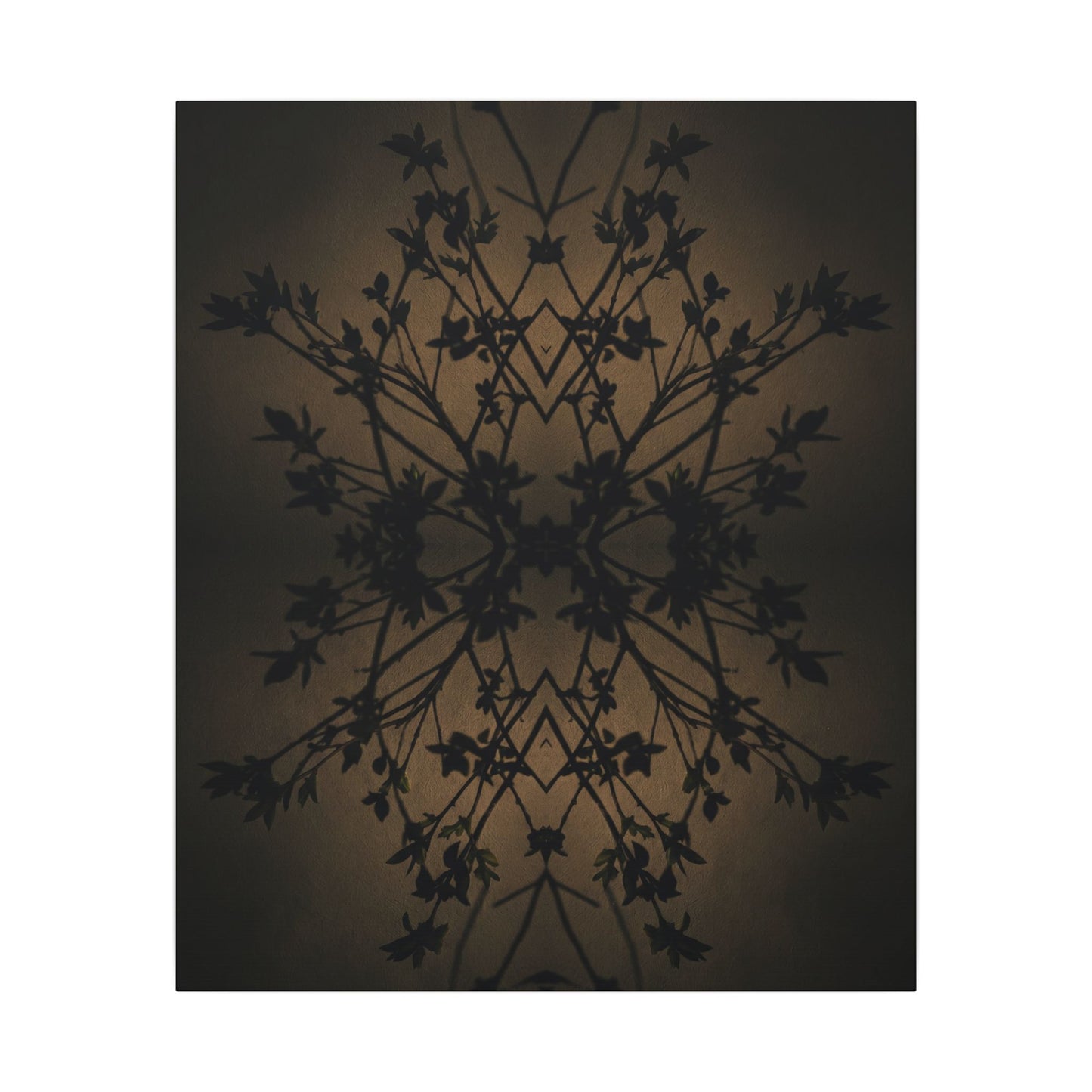Golden Hour Shadow Play Canvas Art - Dark Japandi Seijaku