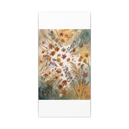 Dried Flowers Canvas Art | Autumn Japandi Watercolor Art