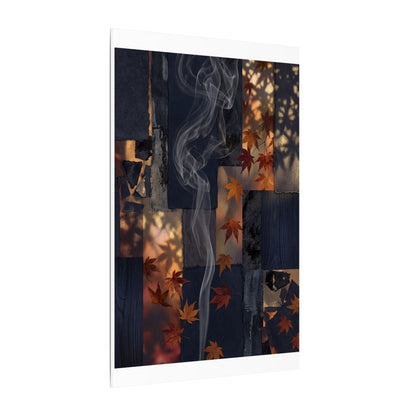 Autumn Incense Smoke Dark Texture Canvas Art | Sophisticated Decor