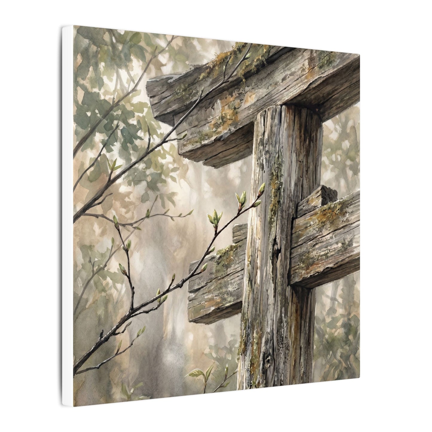 Torii Gate Spring Canvas Art | Japandi Neutral Design