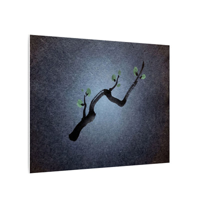 Ink Brushstroke Canvas Art | Spring Dark Japandi Moody Minimal Art