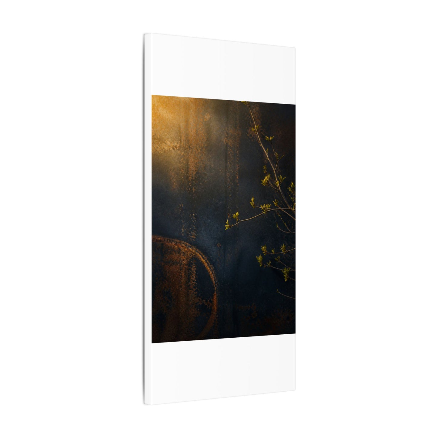 Spring Rust Patina Dark Texture Canvas Art | Moody Decor