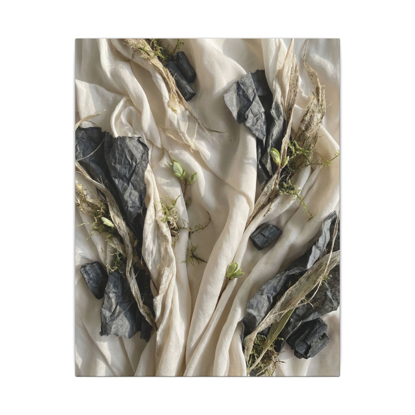 Spring Silk Drape Texture Canvas Art | Warm Decor