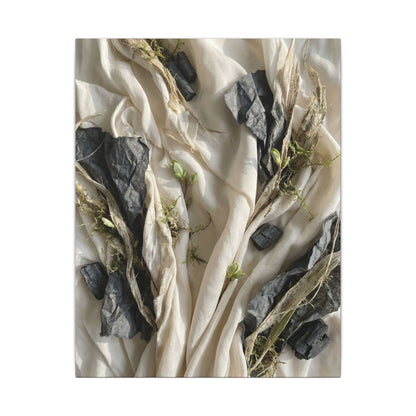 Spring Silk Drape Texture Canvas Art | Warm Decor