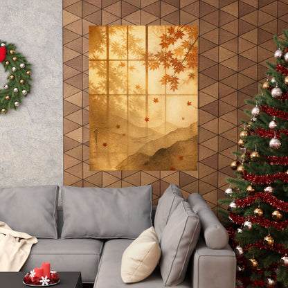 Shoji Screen Wall Art Print | Autumn Japandi Texture Art