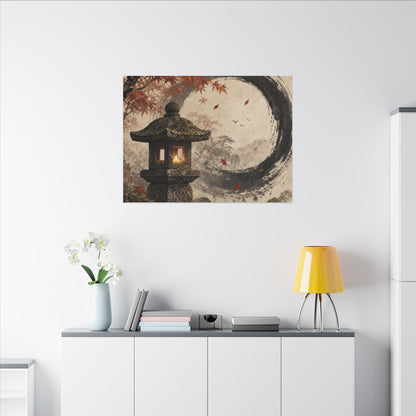 Ma Stone Lantern Canvas Art - Zen Enso