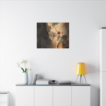 Shadow Play Texture Canvas Art | Neutral Japandi Art