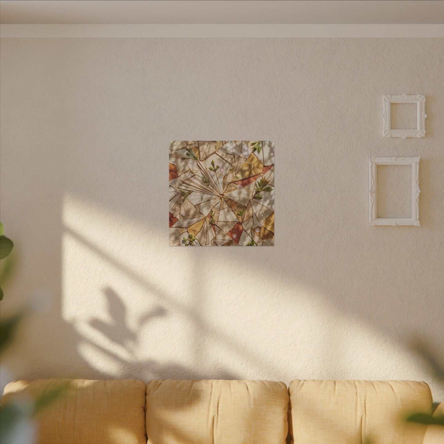 Resilient Paper Fold Canvas Art - Gold Repair Kintsugi