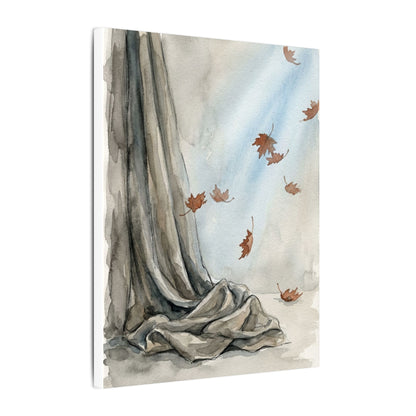 Ma Silk Drape Canvas Art - Japandi Watercolor