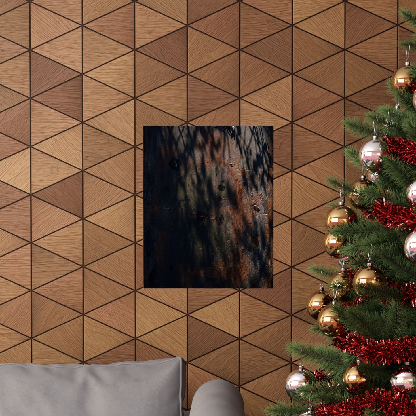Atmospheric Rust Patina Wall Art Print - Shadow Zen Dark Japandi