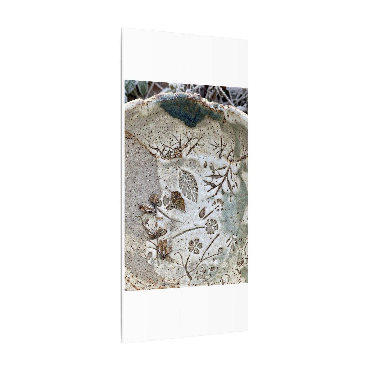 Ceramic Bowl Winter Canvas Art | Japandi Earthy Design