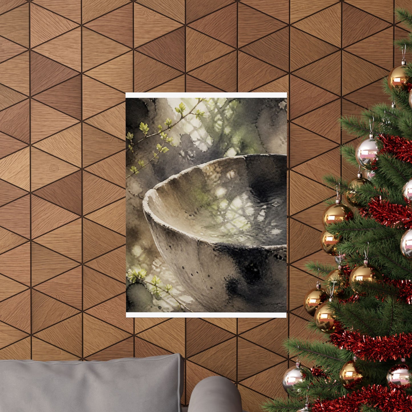 Ceramic Bowl Spring Wall Art Print | Japandi Cozy Design