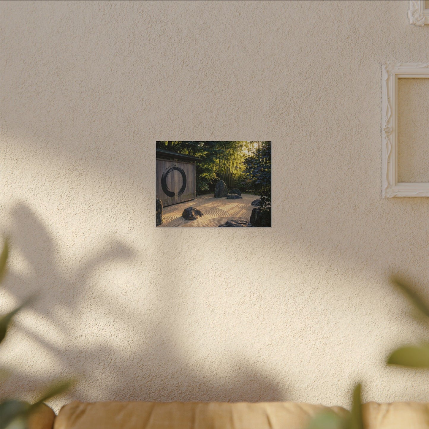 Rock Garden Enso Canvas Art | Tranquil Zen Art