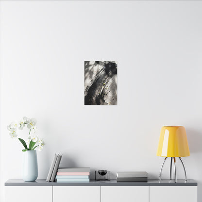 Ink Brushstroke Canvas Art | Spring Dark Japandi Moody Minimal Art