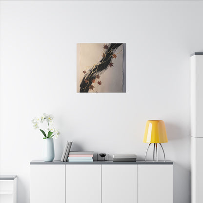Dawn Ink Brushstroke Canvas Art - Kintsugi Ma