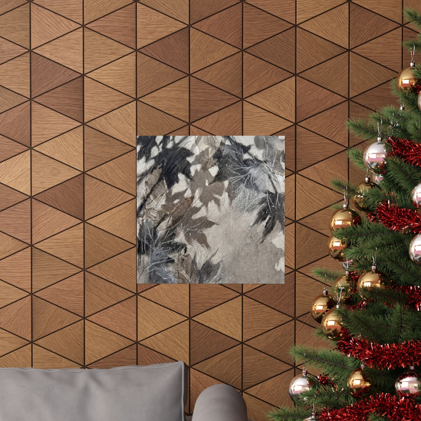 Shadow Play Texture Wall Art Print | Elegant Japandi Art