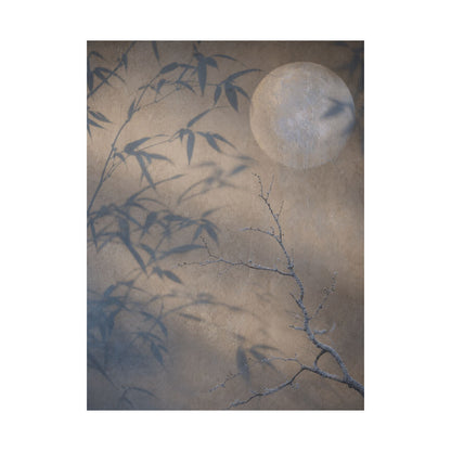Seijaku Shadow Play Wall Art Print - Japandi Japanese Pattern
