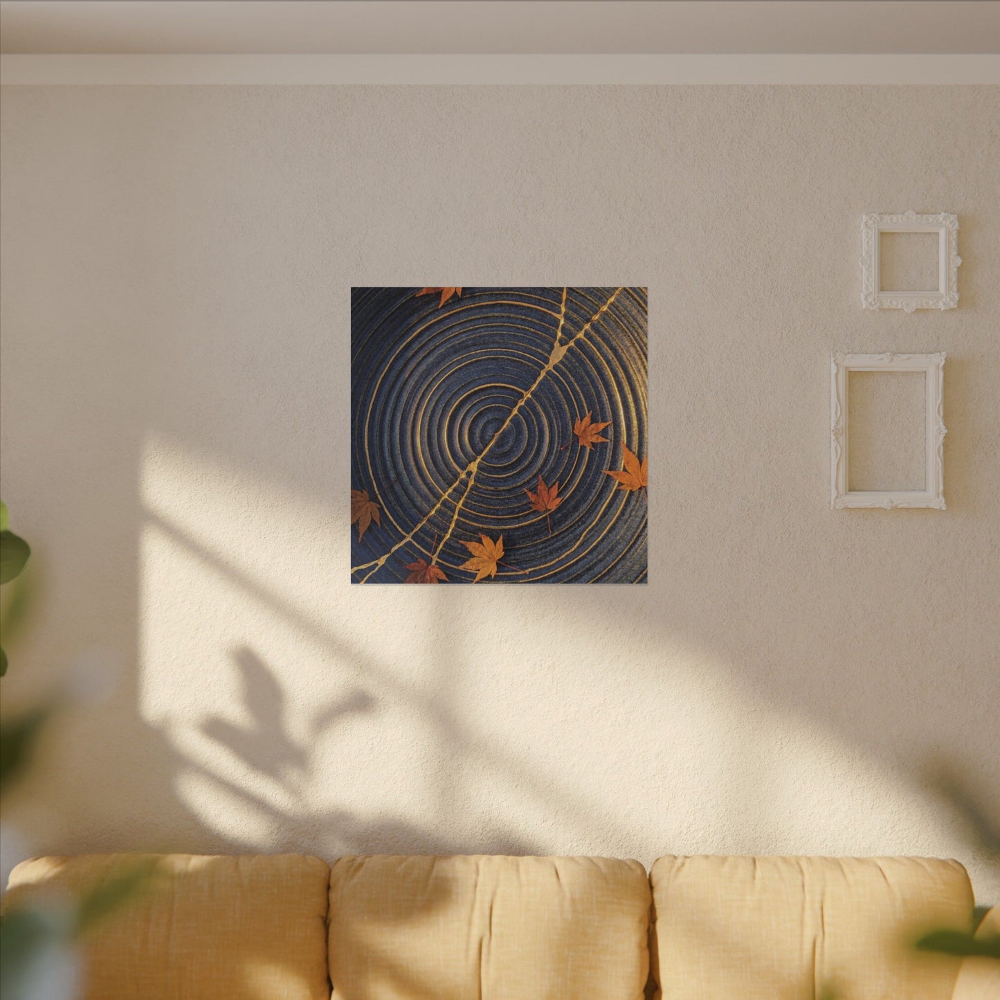 Water Ripple Gold Repair Canvas Art | Healing Kintsugi Art