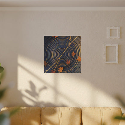 Water Ripple Gold Repair Canvas Art | Healing Kintsugi Art