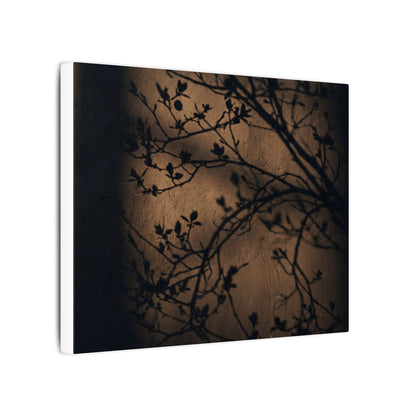 Dark Japandi Shadow Play in Golden Hour | Shadow Zen Canvas Art