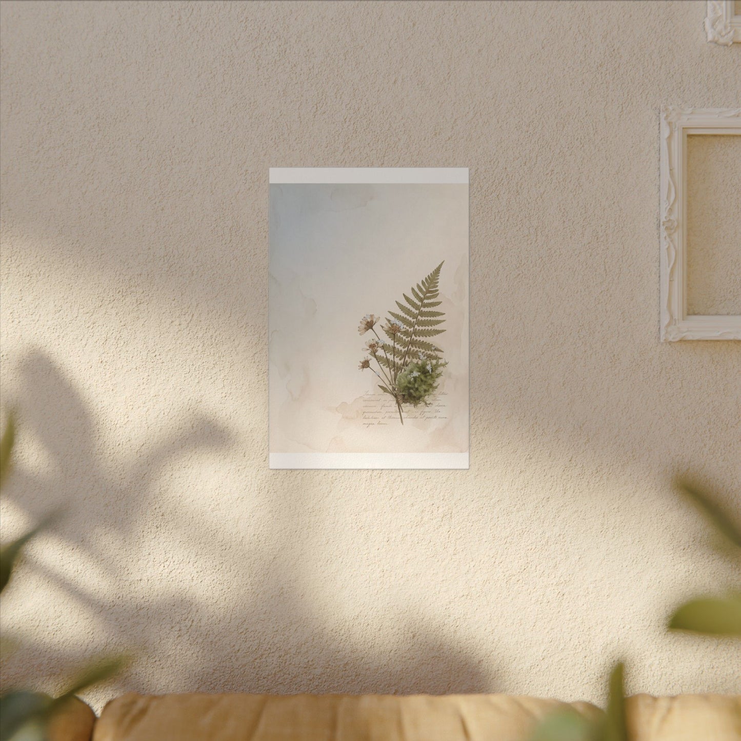 Winter Moss Close Up Herbarium Canvas Art | Enchanting Decor