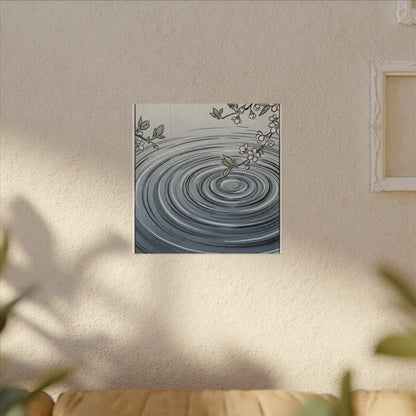 Calm Water Ripple Canvas Art - Ukiyo E Inspired Zen