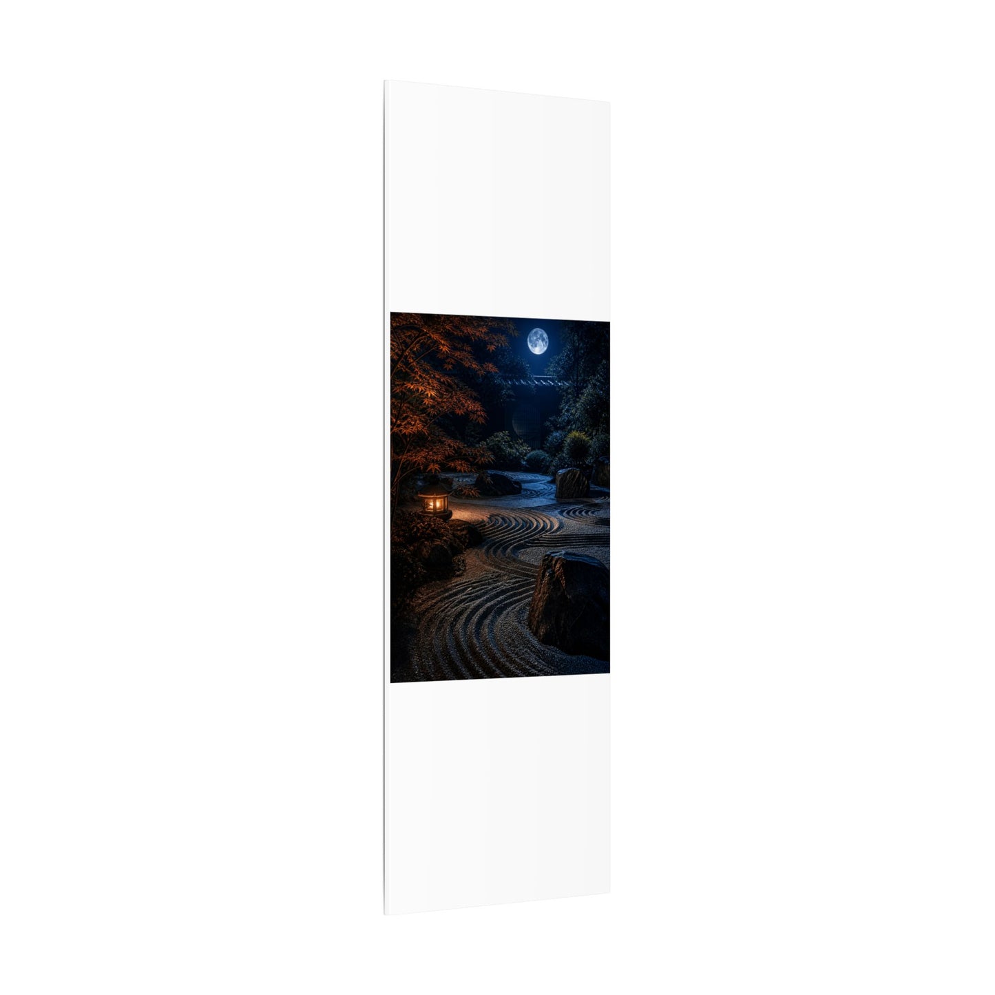 Summer Rock Garden Shadow Zen Canvas Art | Moody Decor