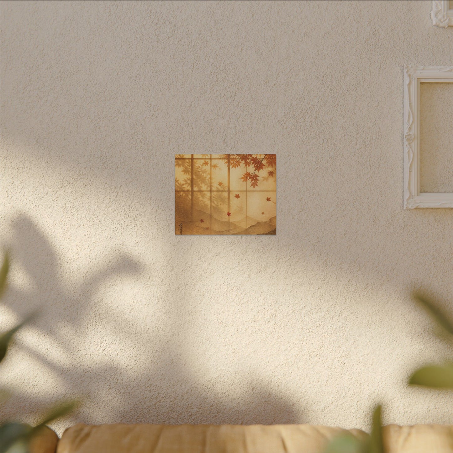 Shoji Screen Texture Canvas Art | Earthy Japandi Art