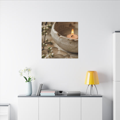 Kanso Ceramic Bowl Canvas Art - Japandi Watercolor