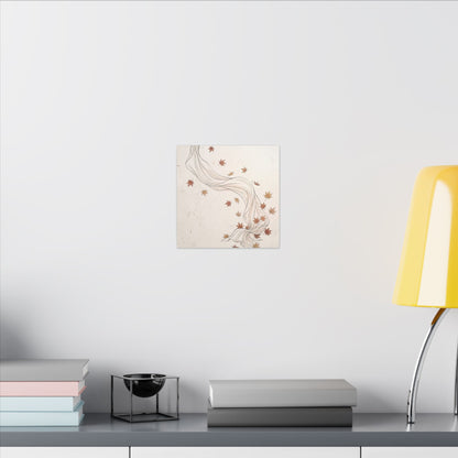 Japandi Silk Drape in Dawn | Minimal Line Canvas Art