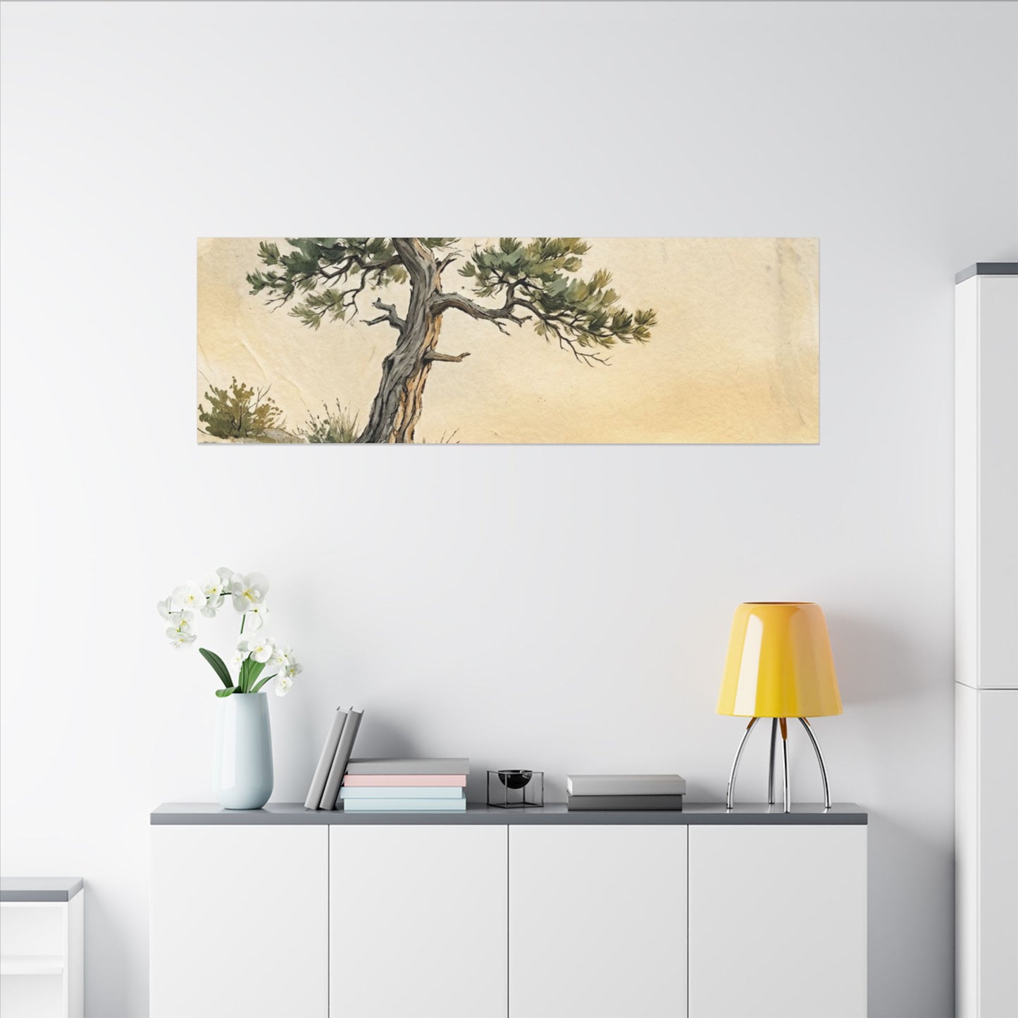 Pine Tree Canvas Art | Summer Japandi Texture Art
