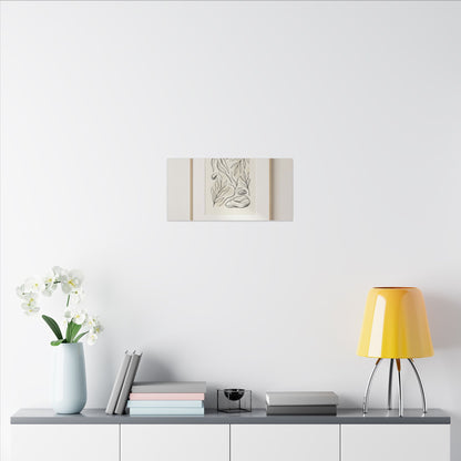 Japandi Charcoal Canvas Art