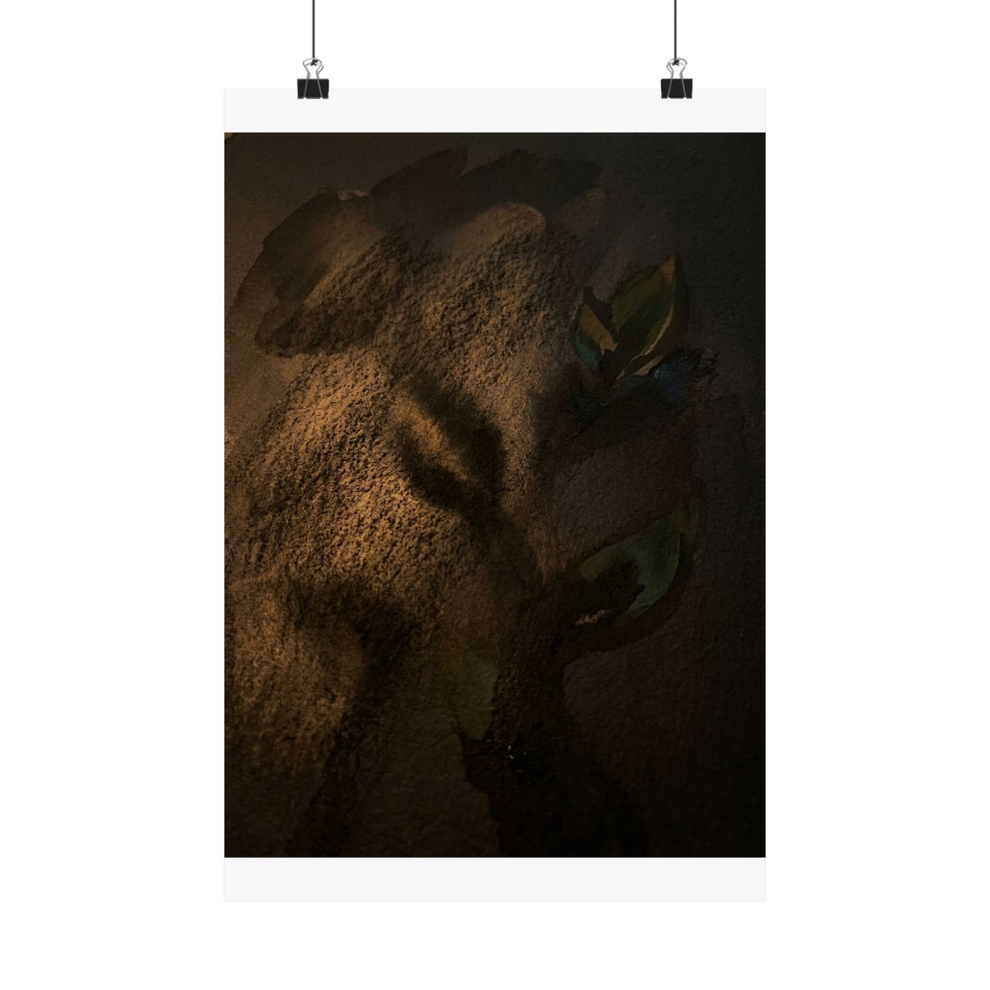 Shadow Play Spring Wall Art Print | Dark Japandi Sophisticated Design