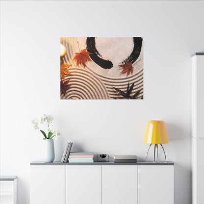Tranquil Rock Garden Canvas Art - Enso Zen
