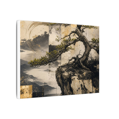 Golden Hour Pine Tree Canvas Art - Japandi Datsuzoku